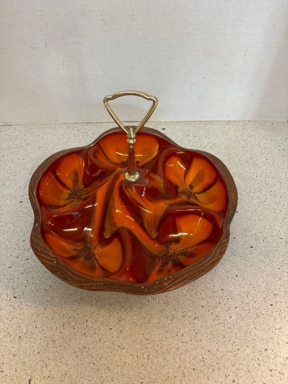 Sequoia Ware 608 USA California Pottery Oranges Charcuterie Dish