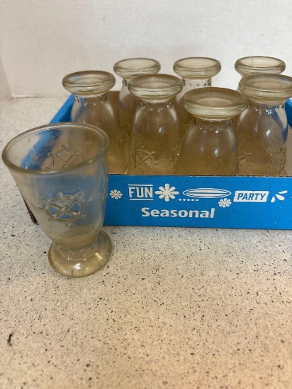 1950s nautical juice glasses