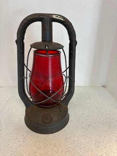 Dietz lantern with red globe