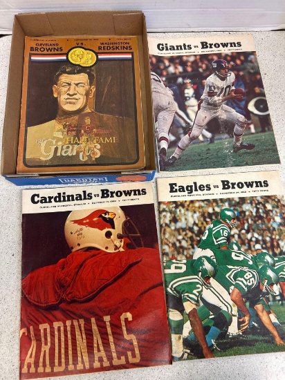 vintage Cleveland Browns football programs