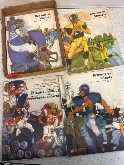 vintage Cleveland Browns football programs