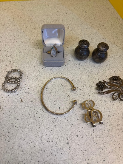 vintage sterling salt and pepper