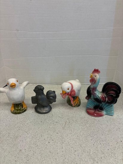 Pewter chicken mold, labeled 648