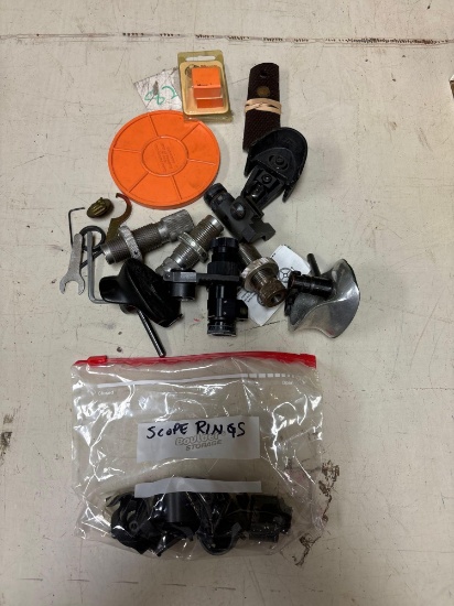 Ammunition dies, scope rings, etc.