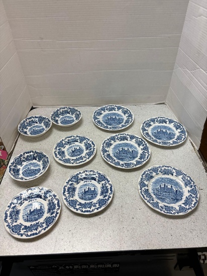 10 pieces of Wedgwood Royal homes of Britain, China