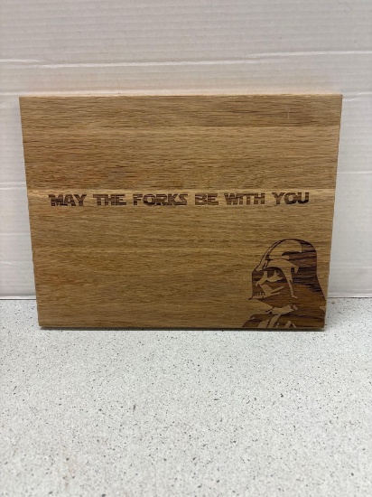 Star Wars may the forks be with you cutting board