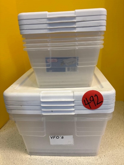 Plastic storage tubs