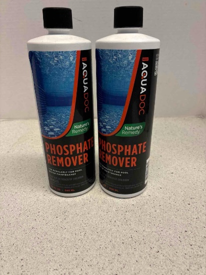 Two 32 fluid ounce bottles of phosphate remover