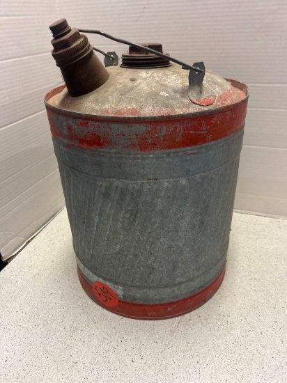 rustic large metal gas can