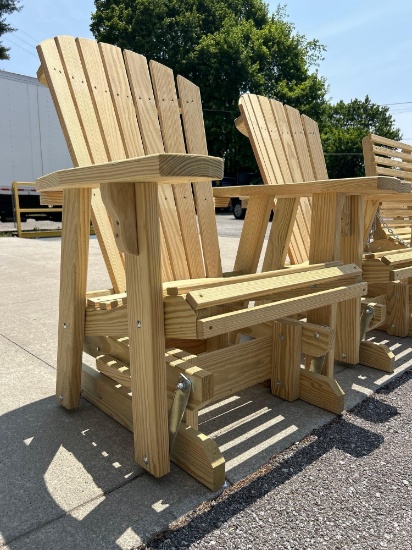 (2) 24 platform rocker / glider Adirondack lounge chair