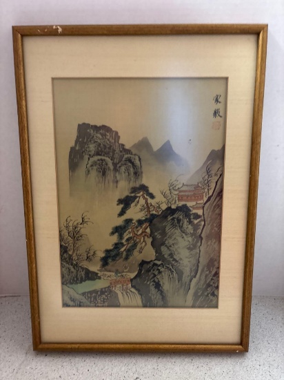 Chinese watercolor print Home Rescue