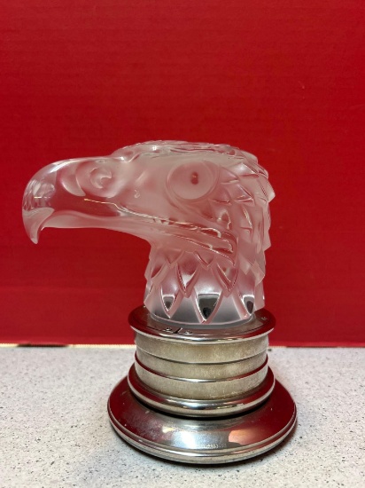 Tete DAigle Lalique Crystal Eagle Head Hood Ornament 1928-1937
