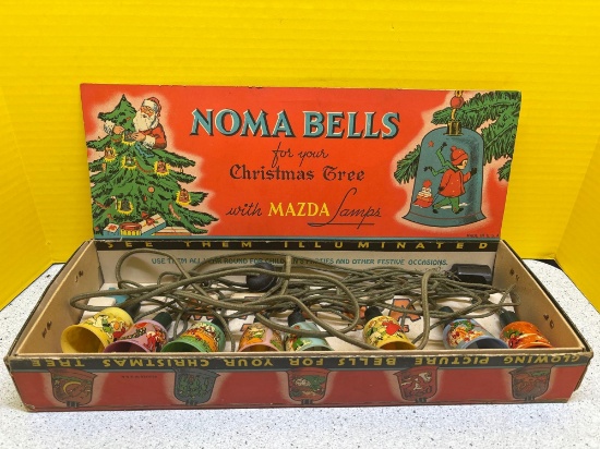 Vintage NOMA bells nursery rhymes Christmas lights set