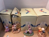 7 Pooh and friends Walt donated art glasses in boxes