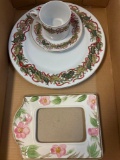 rare Franciscan, the desert rose picture frame, and Andrea sadek Christmas garland