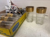 8 rare culver Tyrol glasses