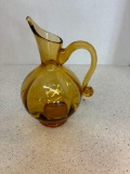 Rainbow glass Amber, pitcher