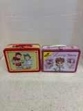 Campbells soup and the Lucy show metal boxes