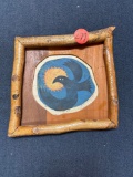 Artist signed dated numbered eclectic crow art