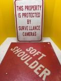 Two Metal signs