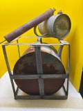 Vintage sprayer metal container