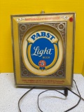 PABST LIGHT beer sign 12 x 15