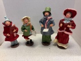 Four vintage Christmas carolers