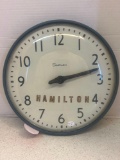 vintage simplex clock with Hamilton stickers