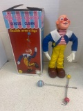 vintage big top champ circus clown toy in box
