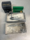 Laboratory Doriot hand pieces, camera lens, federal test master