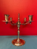 LM Sterling Silver Heavy Mexico City Barque Candelabra 1084 grams