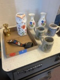 ceramic and porcelain beersteins, vases etc