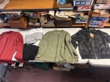 various size long sleeve shirts and jackets