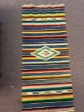 Mexican Saltillo serape blanket rug