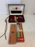 vintage watches, pocket, knife, bullet, jewelry