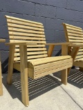 4 pcs Rocky Mountain slat lounger chairs firepit patio Amish maid