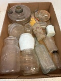 Vintage bottles and glass stoppers