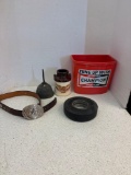 Firestone ashtray, The state of Texas belt buckle, more