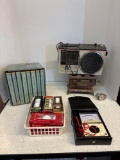 GE radio cassette recorder, voltage Tester, New golf balls