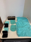 Tiffany and Company bags and earring boxes