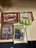 New linens, including runners and shower curtains, curtains