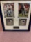 Dallas Cowboys football Troy Eggman and Emmett Smith signed photos and mini helmets in framed