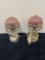 Petite boudoir lamps 9 inches tall