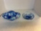Art glass bowls, one on left has some damage