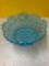 antique EAPG Daisy and button blue glass look bowl