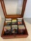 Baseball cards in case