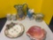 Fitz and Floyd. pig pitcher , corn and fruit pitcher, plate, fish, etc.