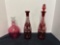 bohemian rub red cut to clear decanter