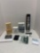 Phone chargers, cordless mouse, shower phone holder, etc.