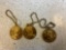 2 John F Kennedy and 1 Richard Nixon keychain medallions